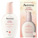 Aveeno Ultra-Calming Daily Facial Moisturizer for Sensitive, Dry Skin with Broad Spectrum SPF 15 Sunscreen, Calming Feverfew & Nourishing Oat, Oil-Free & Hypoallergenic, 4 fl. oz