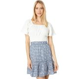 Madewell Crinkle-Knit Square-Neck Smocked Top