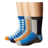 Jefferies Socks Gingham/Color Block/Argyle Crew Socks 3-Pair Pack (Toddler/Little Kid/Big Kid)
