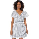 MICHAEL Michael Kors Short Sleeve Stripe Wrap Dress