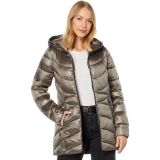 Cole Haan Faux Down A-Line Hooded Jacket