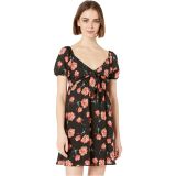 Steve Madden Pretty in Poppies Printed Tie Front Dress