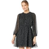 Madewell Ruffle-Neck Button-Front Mini Dress in Dotted Vines