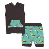 Kickee Pants Kids Hoodie Tank Outfit Set (Toddleru002FLittle Kidsu002FBig Kids)