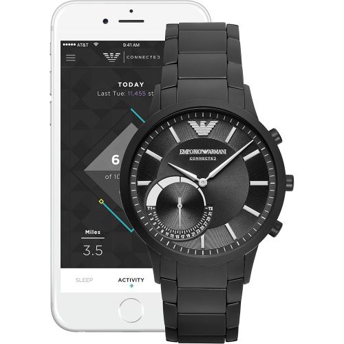 엠포리오아르마니 Emporio Armani Mens Stainless Steel Hybrid Smartwatch with Activity Tracking and Smartphone Notifications