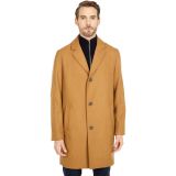 Cole Haan 37 Melton Wool Notched Collar Coat with Welt Body Pockets