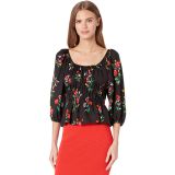 Kate Spade New York Autumn Floral Long Sleeve Riviera Top