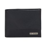 Ben Sherman Mens Manchester Slim Bifold Full-Grain Leather RFID Minimalist Gift Box Wallet