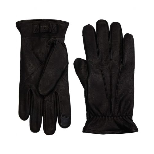 어그 UGG 3 Point Leather Tech Gloves with Sherpa Lining