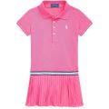 Polo Ralph Lauren Kids Pleated Stretch Mesh Polo Dress (Toddler)