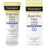 Neutrogena Sheer Zinc Oxide Dry-Touch Mineral Face Sunscreen Lotion with Broad Spectrum SPF 50, Oil-Free, Non-Comedogenic & Non-Greasy Zinc Oxide Facial Sunscreen, Hypoallergenic,