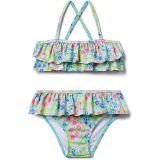 Janie and Jack Flower Print Two Piece Swimsuit (Toddler/Little Kids/Big Kids)