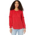 Tommy Hilfiger Keyhole Blouse with Ruffle
