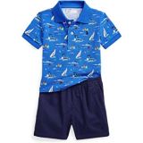 Polo Ralph Lauren Kids Mesh Polo Shirt & Chino Shorts Set (Infant)