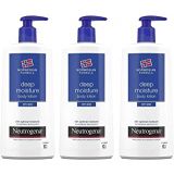 Neutrogena Deep Moisture Body Lotion for Dry Skin, Norwegian Formula, 24 Hour Moisture, 13.5 Ounce (Pack of 3)