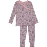 Kickee Pants Kids Long Sleeve Scallop Kimono Pajama Set (Toddleru002FLittle Kidsu002FBig Kids)