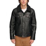 Levis Faux Leather Trucker with Sherpa Lined Collar