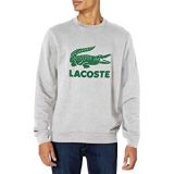 Lacoste Mens Long Sleeve Flocked Graphic Croc Crewneck Sweatshirt