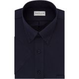 Van Heusen Mens Short Sleeve Dress Shirt Regular Fit Oxford Solid