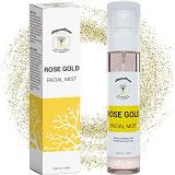 Hydrating Gold Facial Spray Mist with Aloe, Herbs and Rosewater - Alcohol-Free Toner for Face by Doppeltree - Formulated in San Francisco