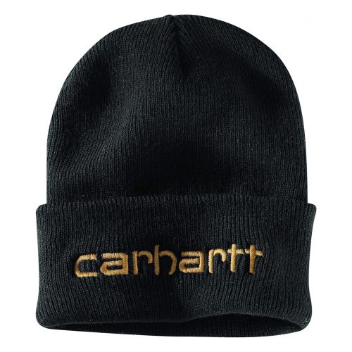 칼하트 Carhartt Mens Knit Insulated Logo Graphic Cuffed Beanie