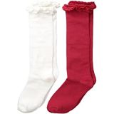 Jefferies Socks Ruffle Knee High Socks 2-Pair Pack (Toddler/Little Kid/Big Kid/Adult)