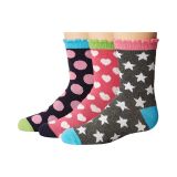 Jefferies Socks Dots/Hearts/Stars Crew Socks 3-Pair Pack (Toddler/Little Kid/Big Kid)