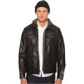 Levis Faux Leather Trucker with Jersey Hood and Fleece Lining