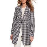Tommy Hilfiger One-Button Plaid Topper