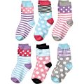 Jefferies Socks Dots and Stripes Crew 6-Pack (Toddler/Little Kid/Big Kid)