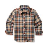 Janie and Jack Brushed Plaid Button-Up Top (Toddler/Little Kid/Big Kid)