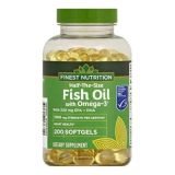 Finest Nutrition Half-The-Size Fish Oil 1200 mg Softgels 200.0 ea x 2 Pack