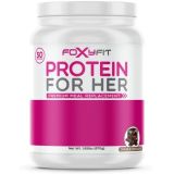 FoxyFit Protein for Her, Double Chocolate Whey Protein Powder with CLA and Biotin for a Healthy Glow (1.85 lbs)