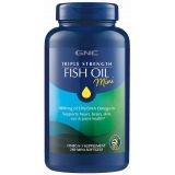 GNC Triple Strength Fish Oil Minis Omega-3 Heart, Brain, Joint & Eye Support with Triglyceride EPA & DHA Non-GMO Gluten Free 240 Mini Softgels