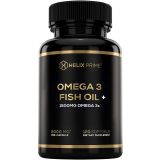 HELIX PRIME Fish Oil Omega 3 Supplements with EPA DHA 120 Softgels Natural Lemon Flavor Burpless Supports Heart Health Joints Eyes Brain Skin Health Made in USA