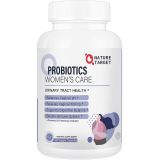 NATURE TARGET Probiotics for Women Digestive Health with D-Mannose, Organic Prebiotic Fiber, Shelf Stable, No Soy Gluten Dairy 60 Count