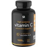Sports Research Vitamin C 1000mg (240 Veggie-Capsules) Non-GMO Project Verified Vitamin C Supplement for Immune Support & Antioxidant Protection