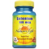 Natures Life Selenium 100 mcg No Yeast, Antioxidant Mineral Dietary Supplement 100ct