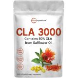 Micro Ingredients CLA Supplements 3000mg Per Serving 300 Softgels, Made with 80% CLA from Non-GMO Safflower Oil, Active Conjugated Linoleic Acid