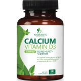 Natures Nutrition Calcium Supplment with Vitamin D3 - High Potency with 1300mg Calcium & 800 IU Vitamin D3 for Immune & Bone Health Support - Natures Calcium Fast Absorption, Gluten Free for Women &