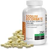 Bronson Sodium Ascorbate Non Acidic Vitamin C 1000 Mg Tablets - Gentle On The Stomach - Immune System Booster - Powerful Antioxidant - Non GMO Vitamin C Supplement, 250 Count