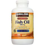 Kirkland Signature Natural Fish Oil Concentrate with Omega-3 Fatty Acids, 400 Softgels, White