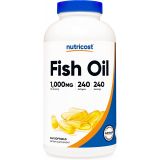 Nutricost Fish Oil Omega 3 Softgels with EPA & DHA (1000mg of Fish Oil, 560mg of Omega-3), 240 Softgels, Non-GMO, Gluten Free.