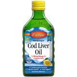 Carlson - Cod Liver Oil, 1100 mg Omega-3s, Liquid Fish Oil Supplement, Wild-Caught Norwegian Arctic Cod-Liver Oil, Sustainably Sourced Nordic Fish Oil Liquid, Lemon, 250 mL