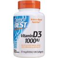 Doctors Best Best Vitamin D3 1000 IU, Softgel Capsules, 180-Count