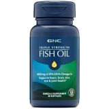 GNC Triple Strength Omega 3 Fish Oil 1000mg, 30 Count, Supports Joint, Skin, Eye, and Heart Health