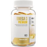 Maxler Omega-3 Premium - Omega 3 Fish Oil 1000 mg Capsules - High EPA DHA Supplements (400&200 mg) - 60 Softgels with Citrus Flavor