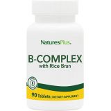 NaturesPlus B-Complex - 90 Tablets - Energy, Immune System & Heart Health Support - Rice Bran Base - Vegetarian, Gluten Free - 90 Servings