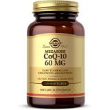 Solgar Megasorb CoQ-10 60 mg, 120 Softgels - Supports Heart & Brain Health - Coenzyme Q10 Supplement - Enhanced Absorption, Easy to Swallow - Gluten Free, Dairy Free - 120 Servings