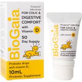 BioGaia Protectis Baby Probiotic Drops + Vitamin D Reduces Colic, Gas & Spit-ups Healthy Poops Reduces Crying & Fussing & Promotes Digestive Comfort Newborns, Babies & Infants 0.34
